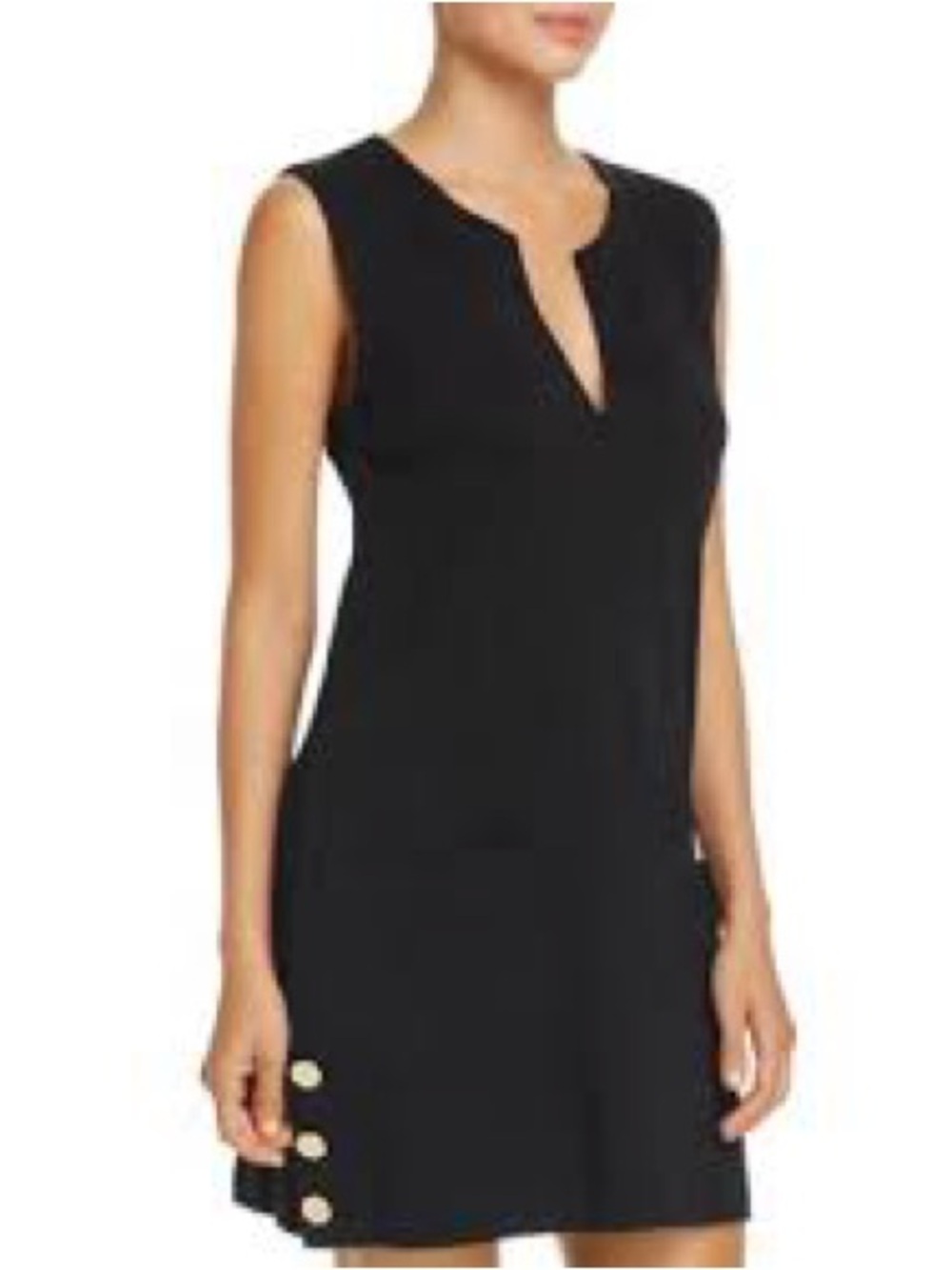LAUREN RALPH LAUREN SLEEVELESS V-NECK DRESS.